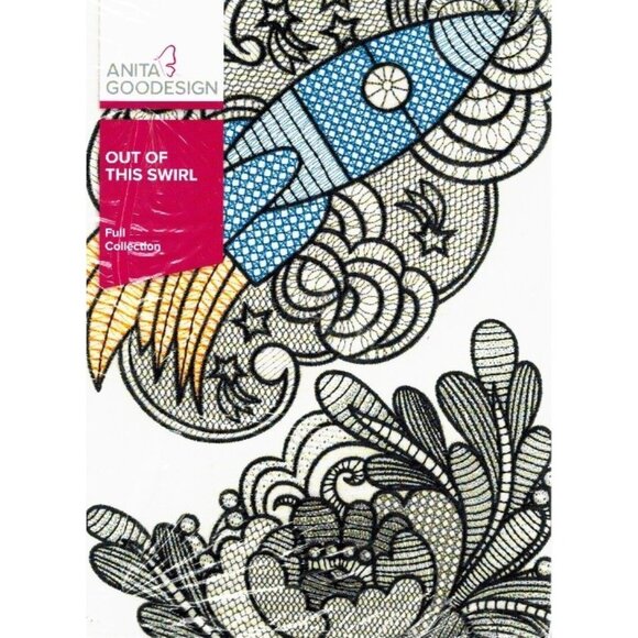 Anita Goodesign Out Of This Swirl Collection Embroidery Designs Set - Picture 1 of 8